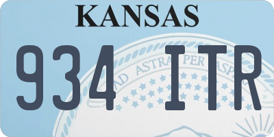KS license plate 934ITR