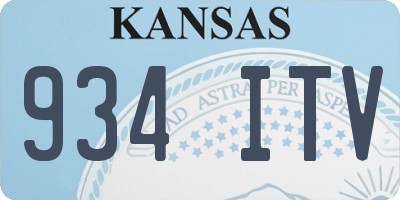 KS license plate 934ITV
