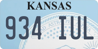 KS license plate 934IUL