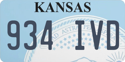 KS license plate 934IVD
