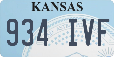 KS license plate 934IVF