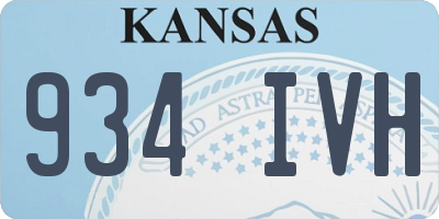 KS license plate 934IVH