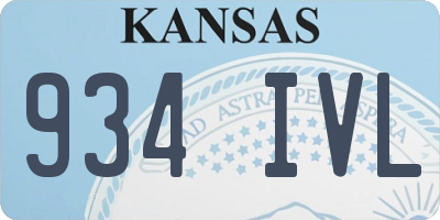 KS license plate 934IVL
