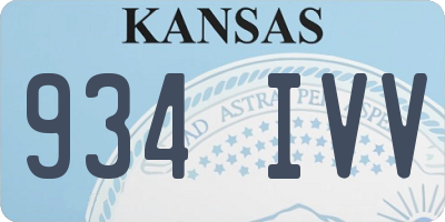 KS license plate 934IVV