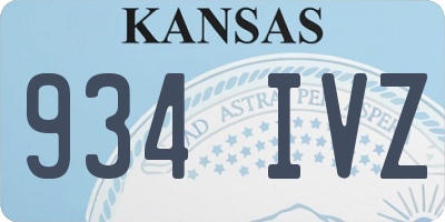 KS license plate 934IVZ