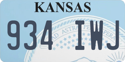 KS license plate 934IWJ