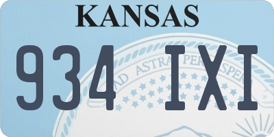 KS license plate 934IXI