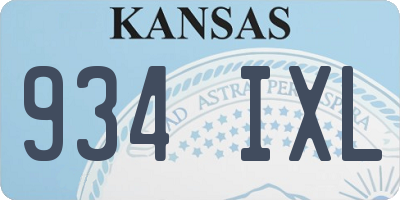 KS license plate 934IXL