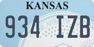 KS license plate 934IZB