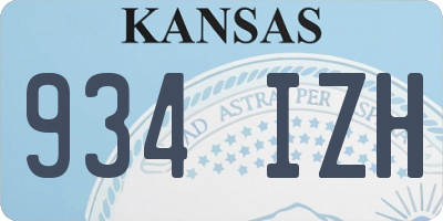 KS license plate 934IZH