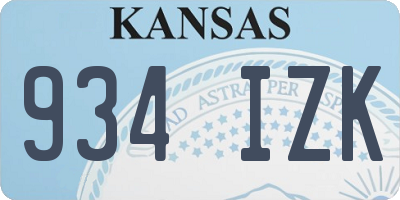 KS license plate 934IZK
