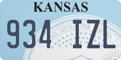 KS license plate 934IZL