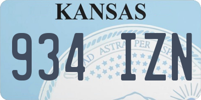 KS license plate 934IZN
