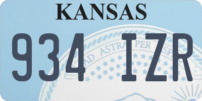 KS license plate 934IZR