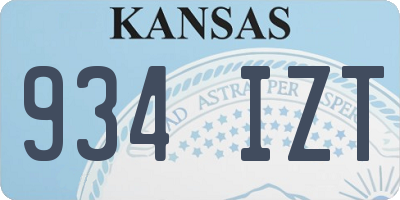 KS license plate 934IZT
