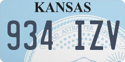 KS license plate 934IZV