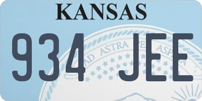 KS license plate 934JEE