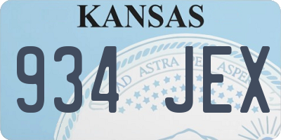 KS license plate 934JEX