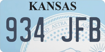 KS license plate 934JFB