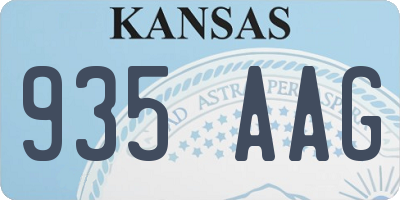 KS license plate 935AAG