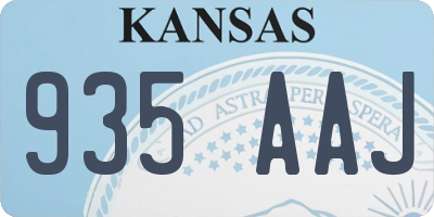 KS license plate 935AAJ