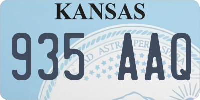 KS license plate 935AAQ
