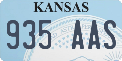 KS license plate 935AAS