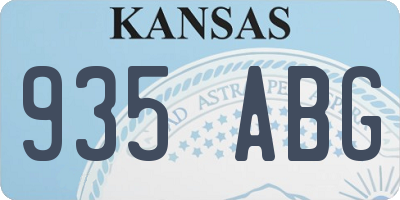 KS license plate 935ABG