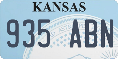 KS license plate 935ABN