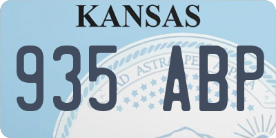 KS license plate 935ABP