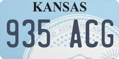 KS license plate 935ACG