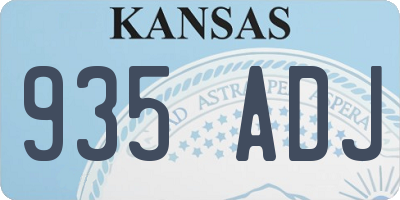 KS license plate 935ADJ