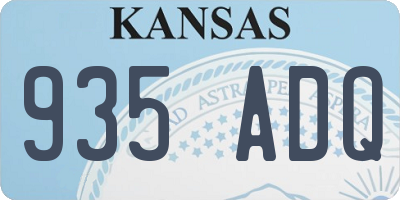KS license plate 935ADQ