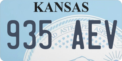 KS license plate 935AEV