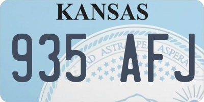 KS license plate 935AFJ