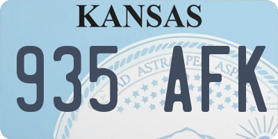 KS license plate 935AFK