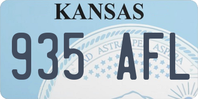 KS license plate 935AFL