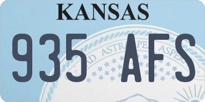 KS license plate 935AFS