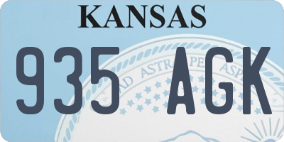 KS license plate 935AGK