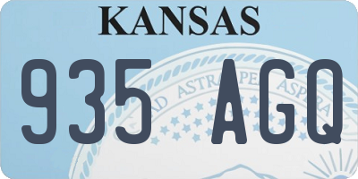 KS license plate 935AGQ