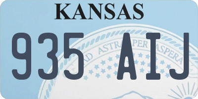 KS license plate 935AIJ
