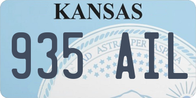KS license plate 935AIL
