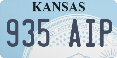 KS license plate 935AIP