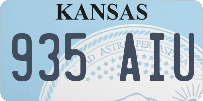 KS license plate 935AIU