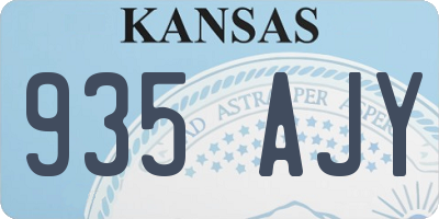 KS license plate 935AJY