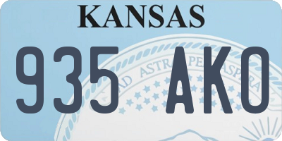 KS license plate 935AKO