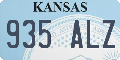 KS license plate 935ALZ