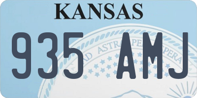 KS license plate 935AMJ