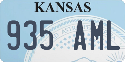 KS license plate 935AML