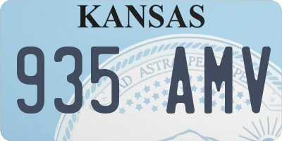 KS license plate 935AMV